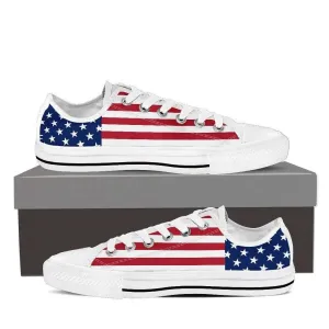 American 4th of July U.S. Flag Classic Canvas Tennis Shoes