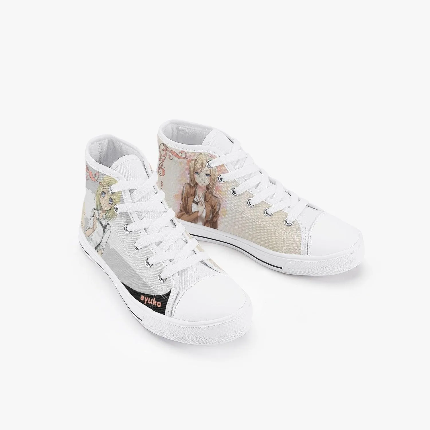 Attack On Titan Historia Christa Kids A-Star High Anime Shoes