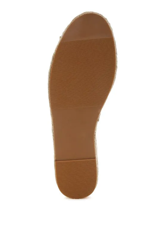 Azula White Genuine Leather Espadrilles Sandals