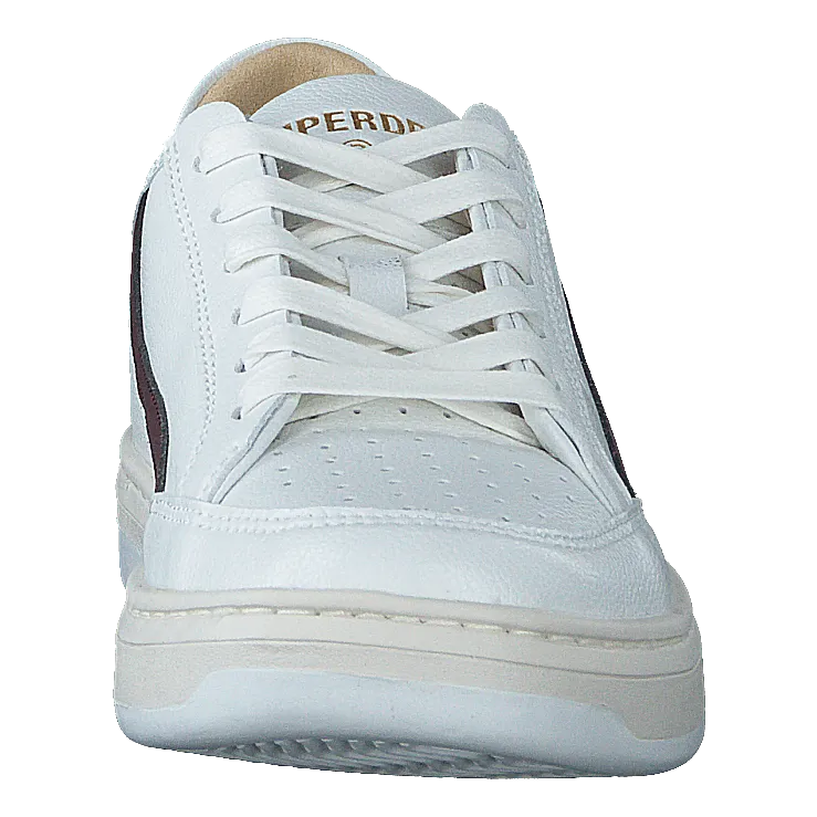 Basket Lux Low Trainer Optic/oxblood