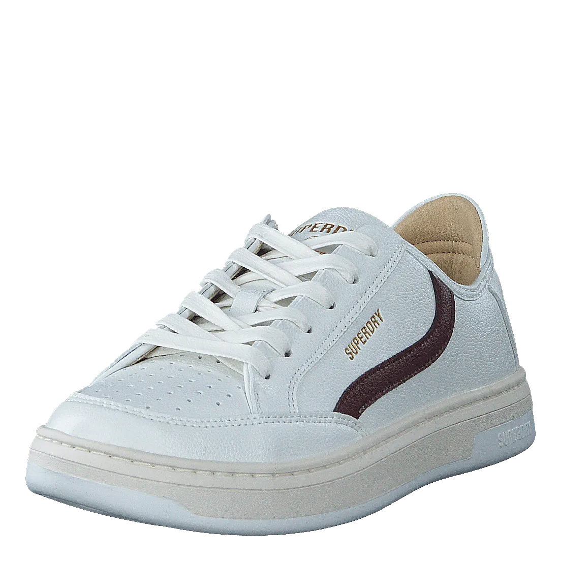 Basket Lux Low Trainer Optic/oxblood