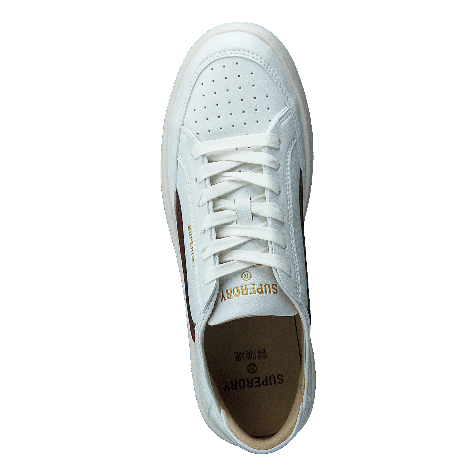 Basket Lux Low Trainer Optic/oxblood