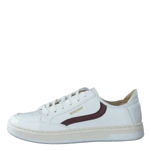 Basket Lux Low Trainer Optic/oxblood
