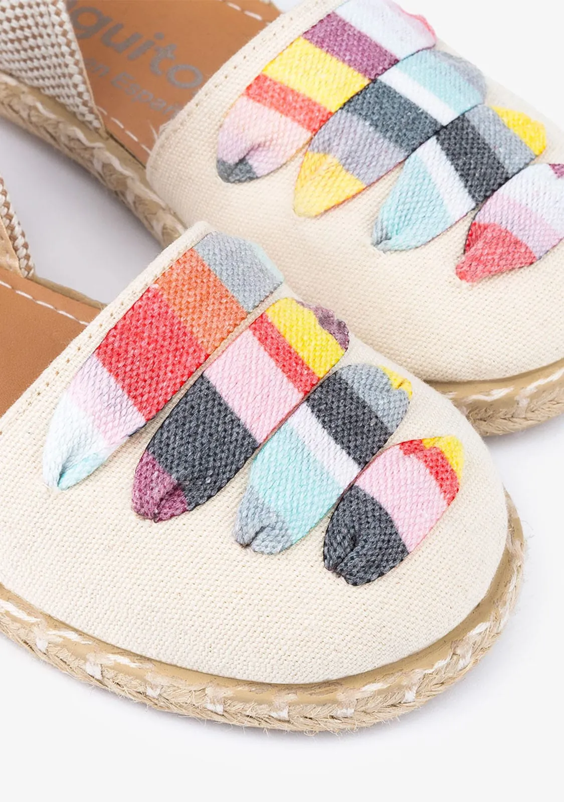 Girl's Beige Laces Espadrilles