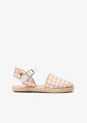 Girl's Pink Vichy Espadrilles