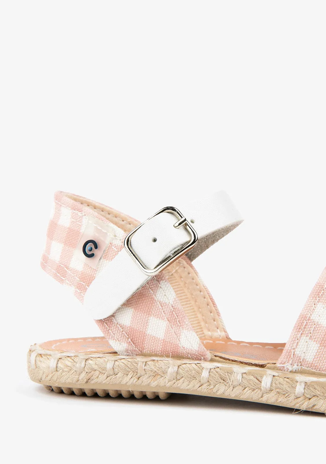 Girl's Pink Vichy Espadrilles