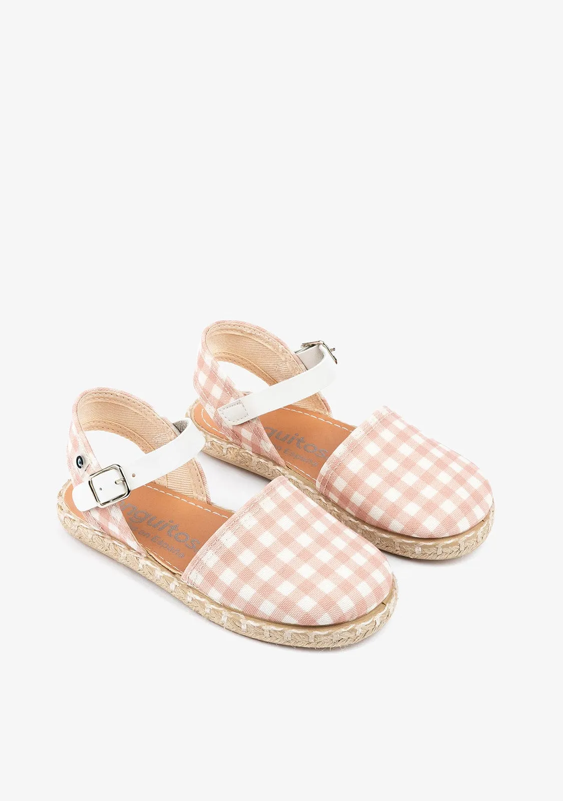 Girl's Pink Vichy Espadrilles