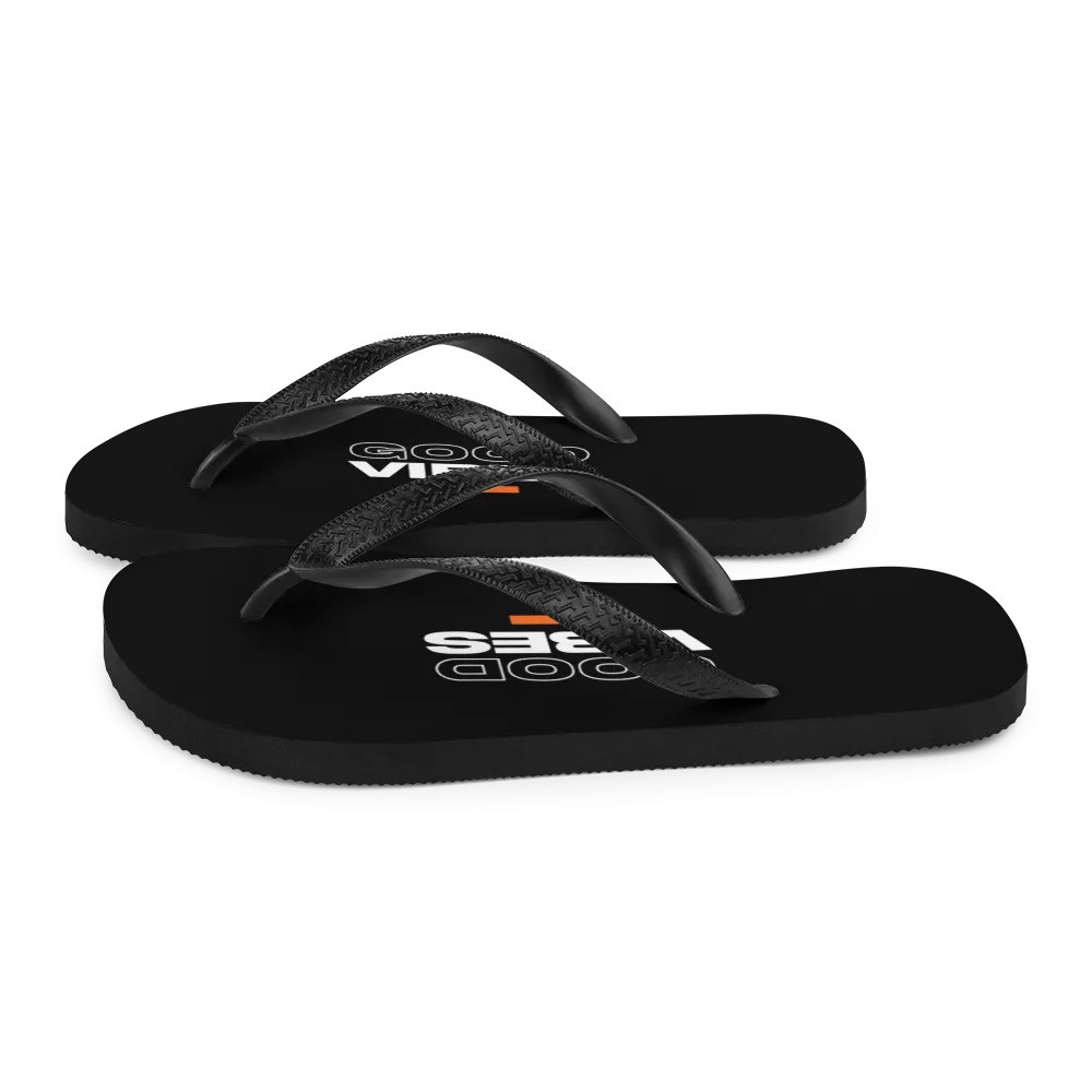 Good Vibes Text Flip-Flops