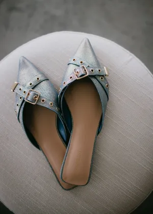 Jori Buckle Denim Mule