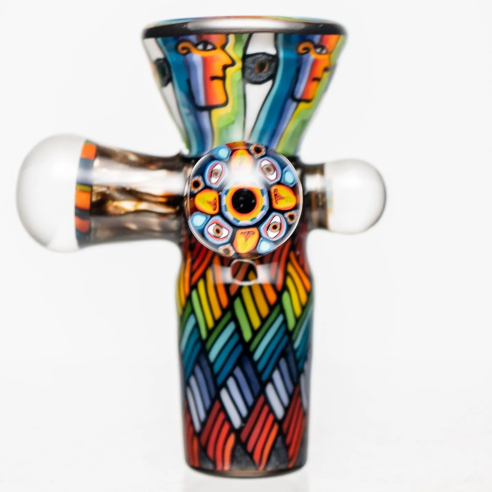 Kevin Murray - Martini Slide - 18mm - Rainbow Weave & Rainbow Faces