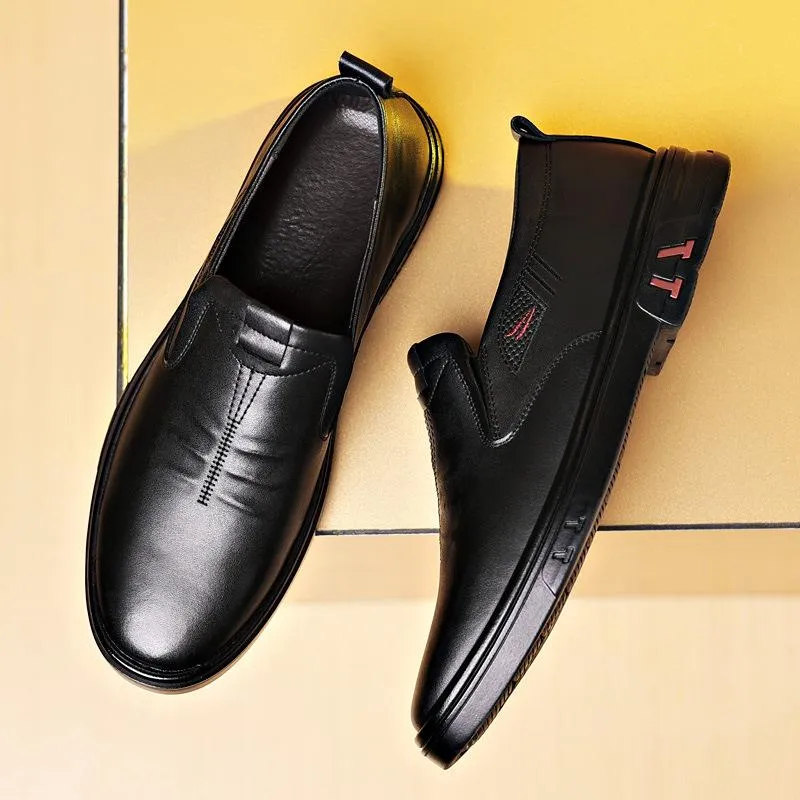 Men's Genuine Leather Casual Soft Sole Breathable Leather Shoes