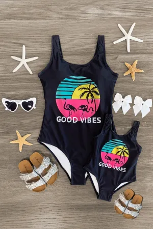 Mom & Me - "Good Vibes" One Piece Swimsuit