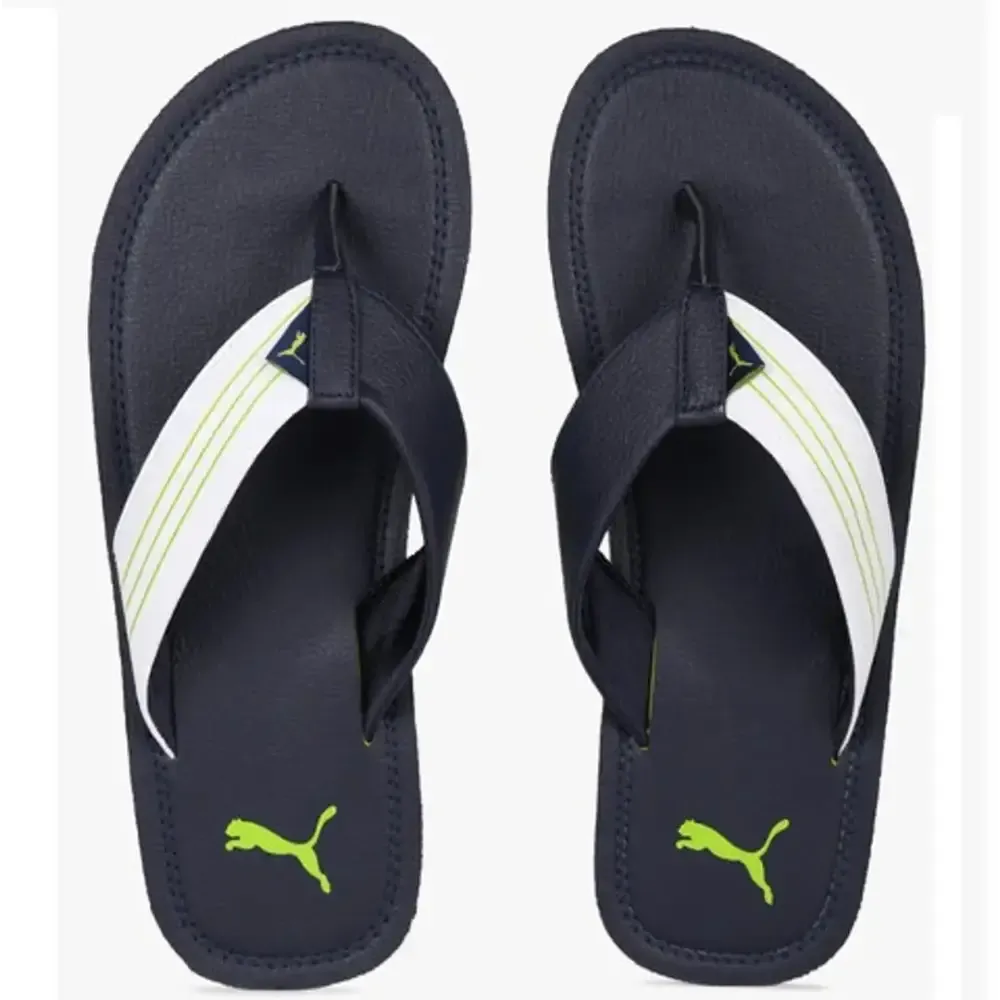 New Stylish Black Silicon Self Design Slip-On For Men