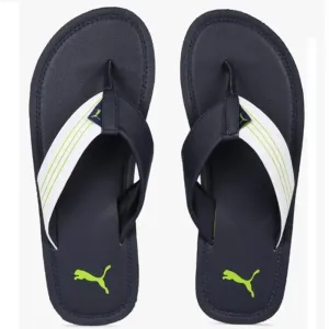 New Stylish Black Silicon Self Design Slip-On For Men