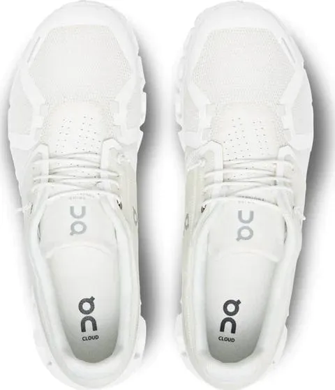 On Cloud Men's Cloud 5 Running Shoes- Undyed-White/White