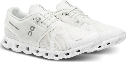 On Cloud Men's Cloud 5 Running Shoes- Undyed-White/White