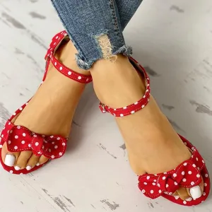 Sexy Polka Dot Comfortable Flat Sandal