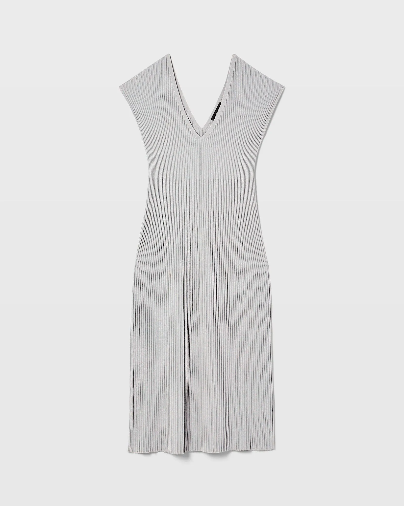Sleeveless V-Neck Sweater Dress