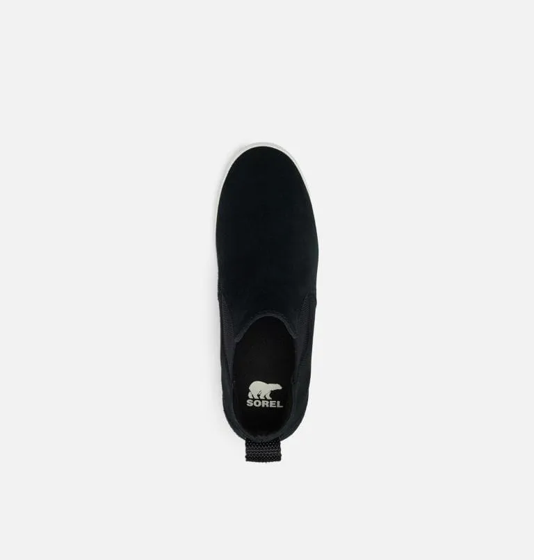 Sorel Women's Out N About Slip-On Wedge Boots- Black/ White