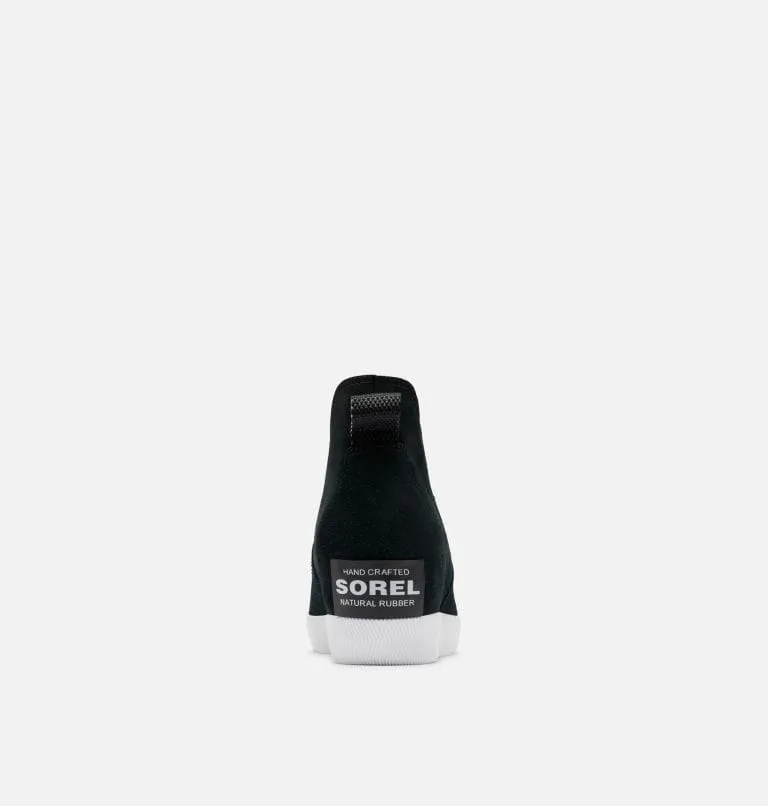 Sorel Women's Out N About Slip-On Wedge Boots- Black/ White
