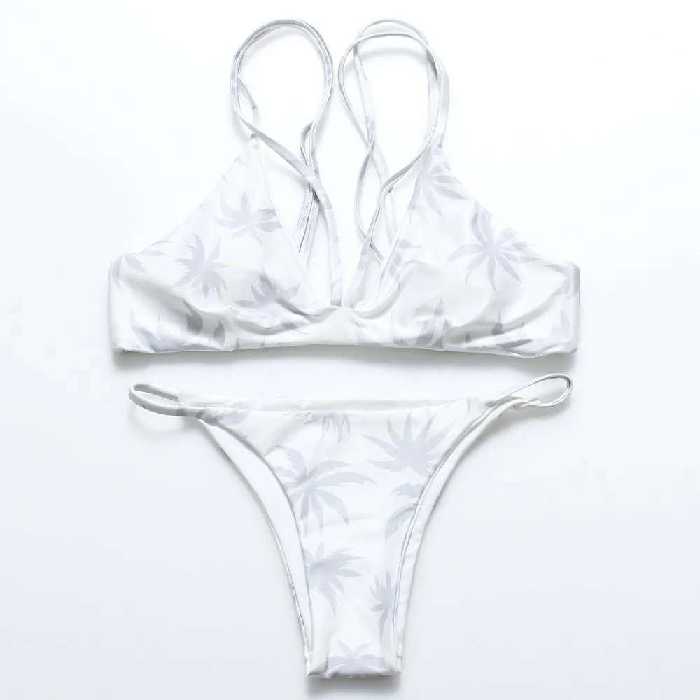 Strappy Simple Colour Triangle Bikini