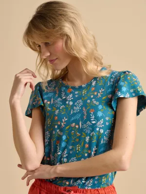 Teal Shoreline Meadow Jersey T Shirt