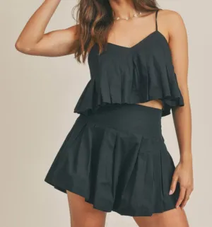 The Emma Set: Pleated Cami Short Set