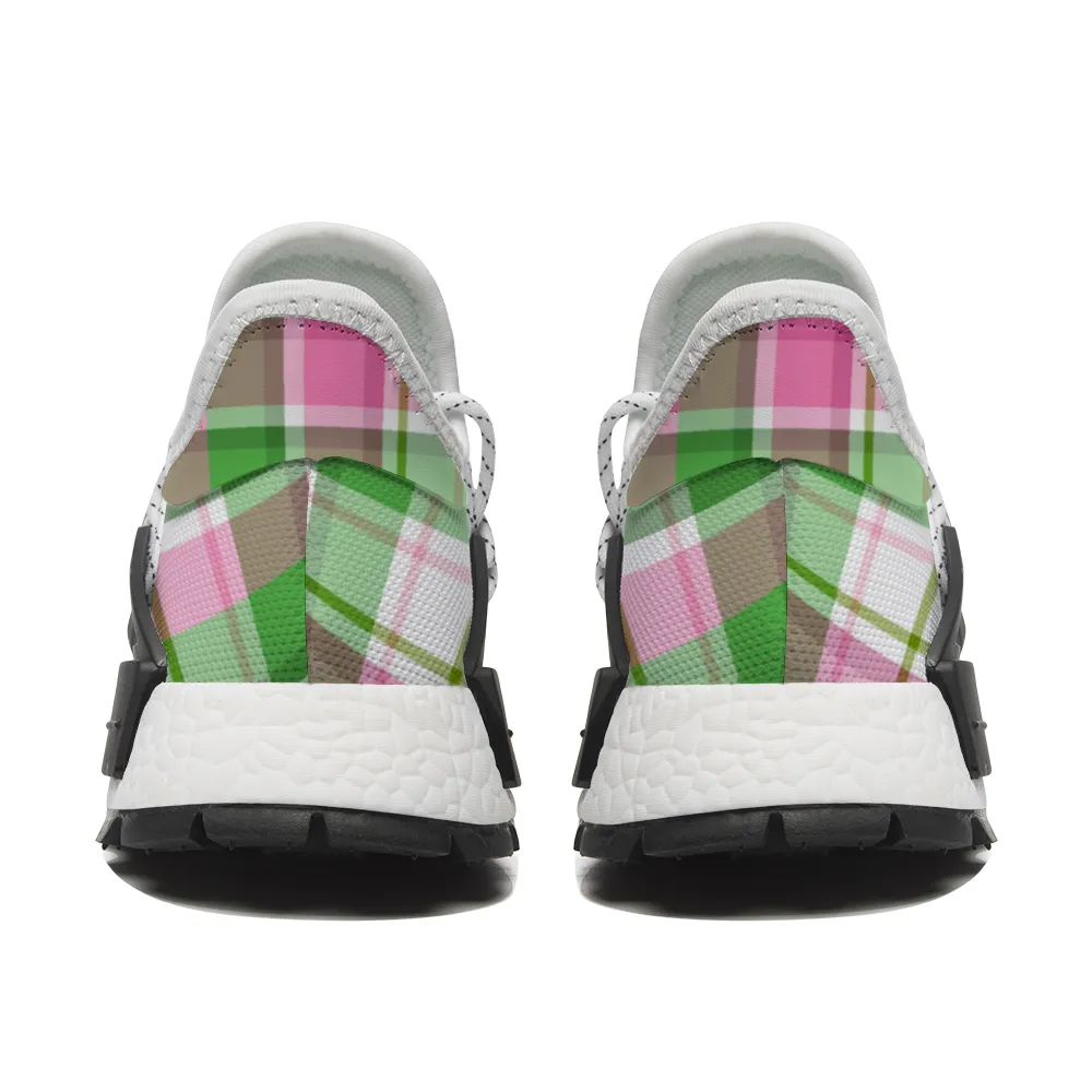Unisex Mid Top Plaid | Non-slip Sneakers