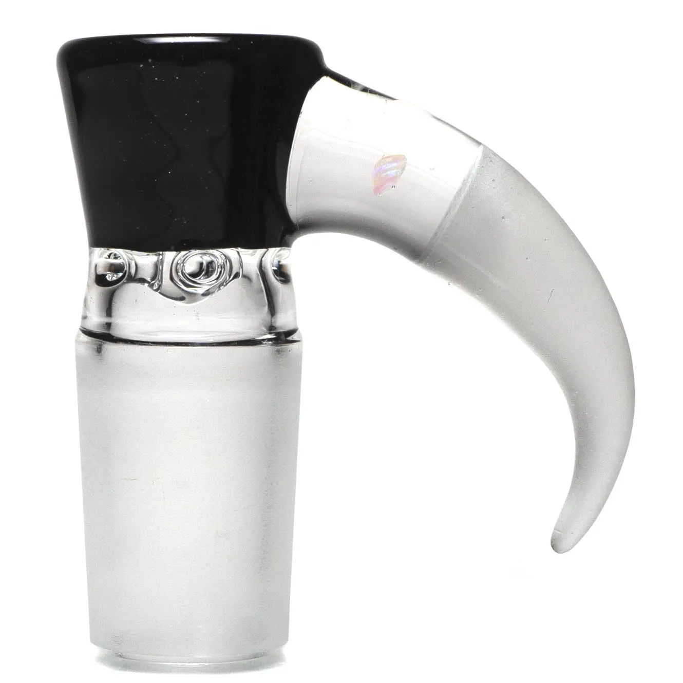 Unity Glassworks - 4 Hole Opal Horn Slide - 18mm - Galaxy & UV White Satin
