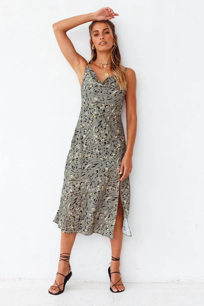 Viva La Vida Midi Dress Olive