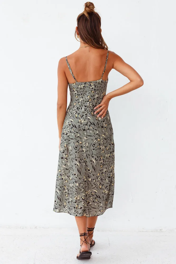Viva La Vida Midi Dress Olive