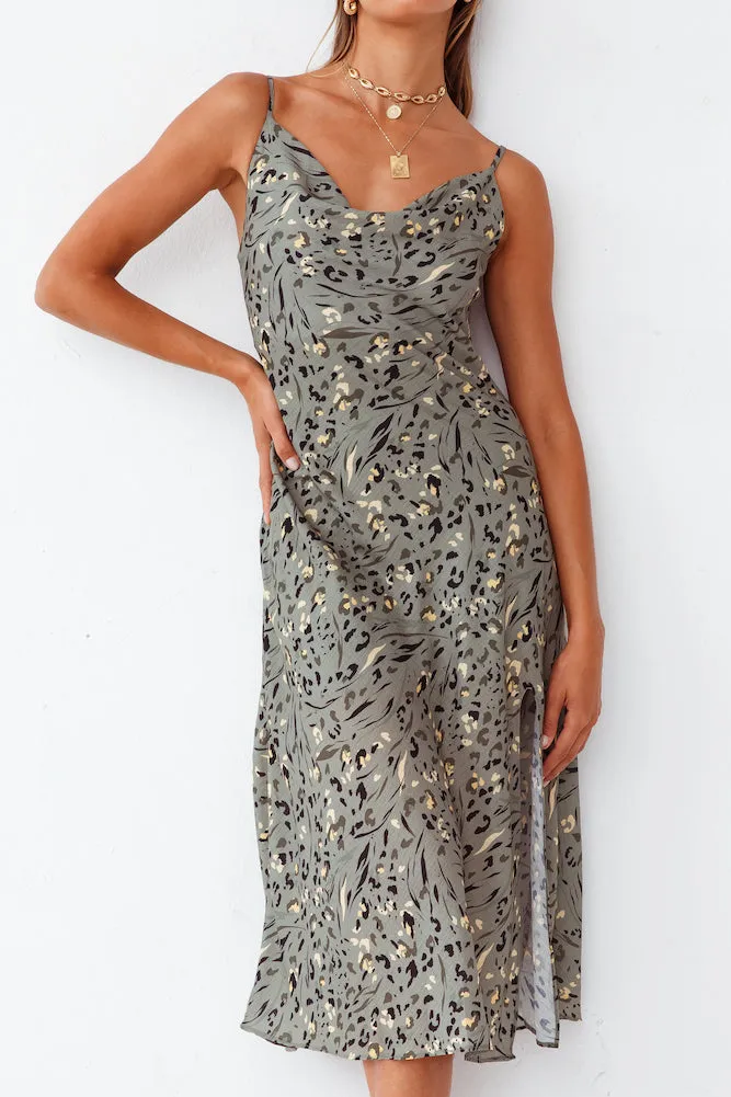 Viva La Vida Midi Dress Olive