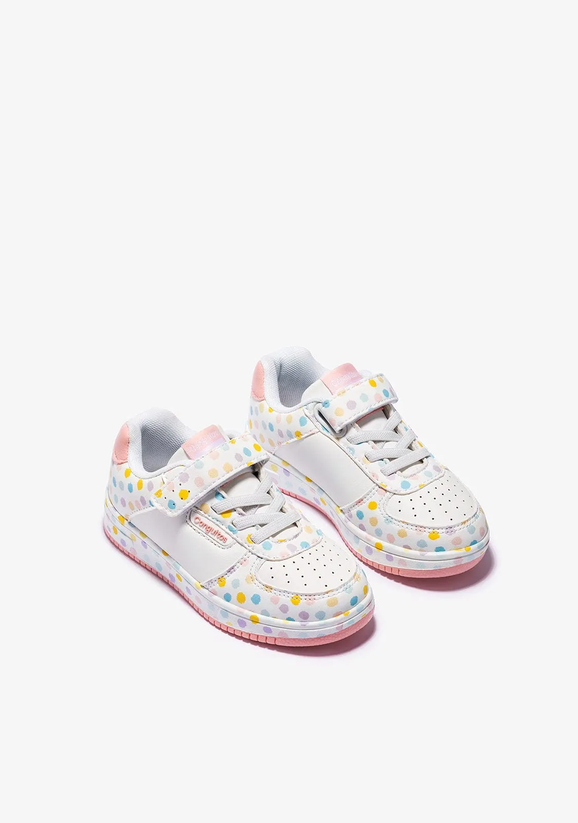White Dots Elastic Sneakers