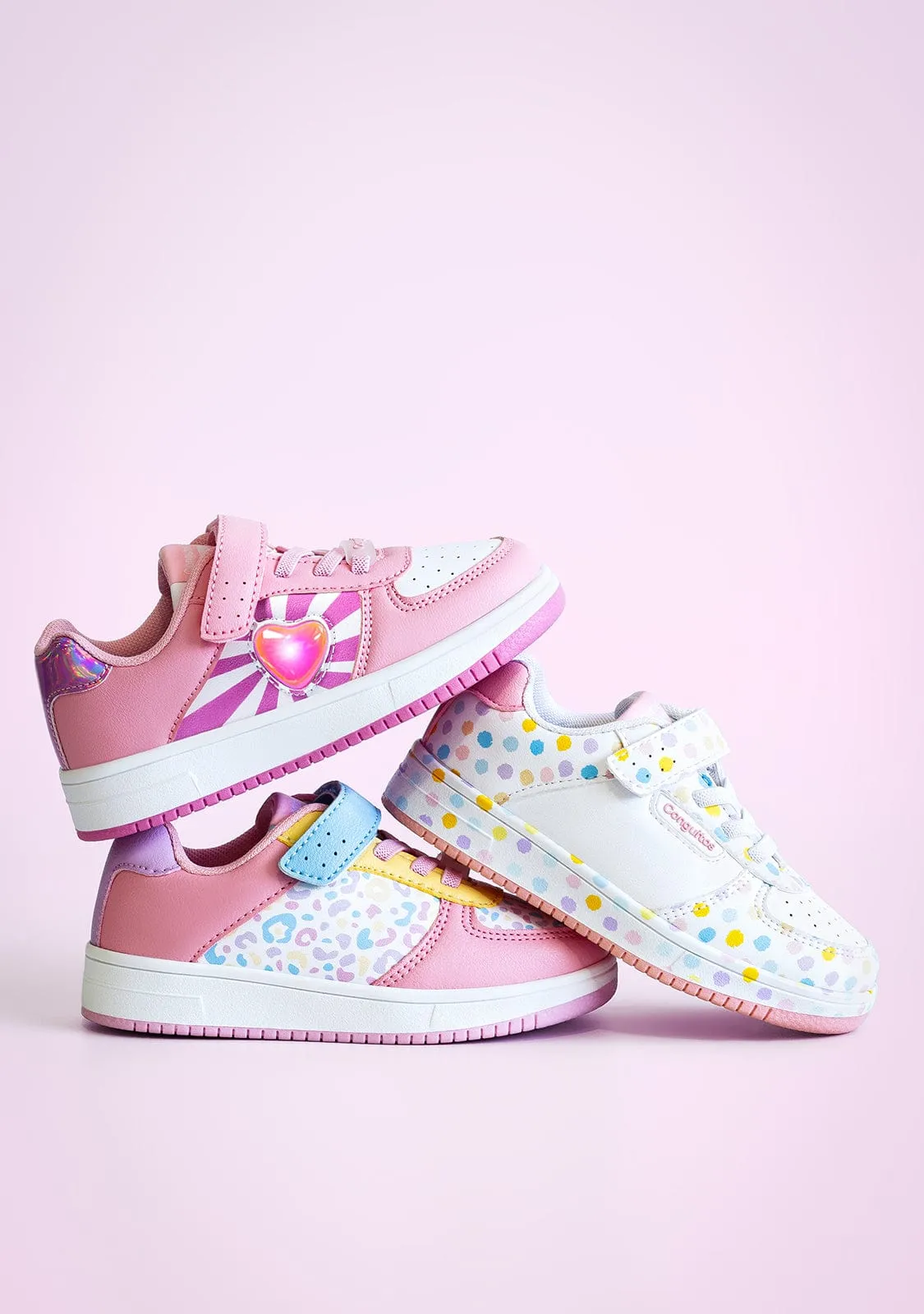White Dots Elastic Sneakers