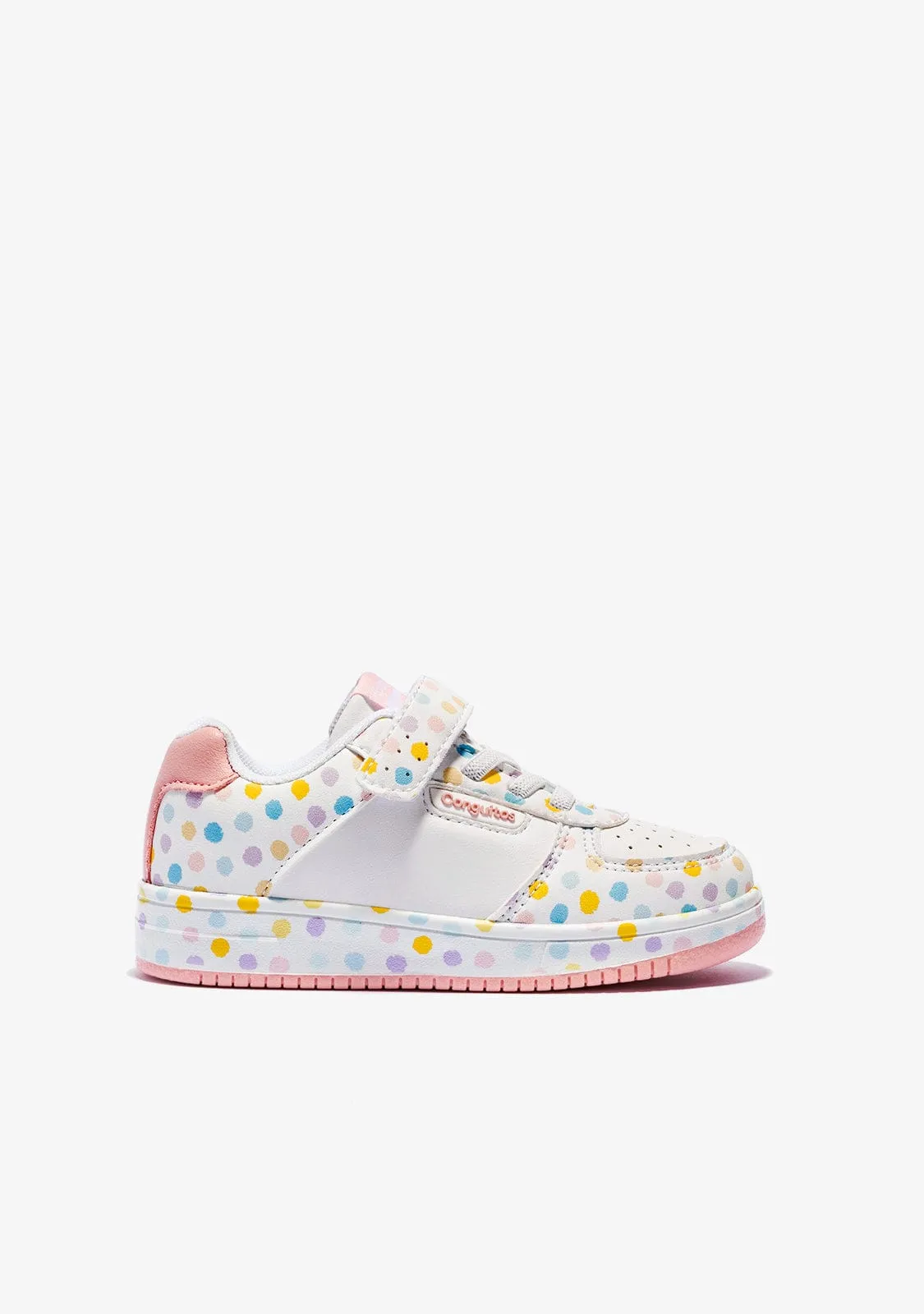 White Dots Elastic Sneakers