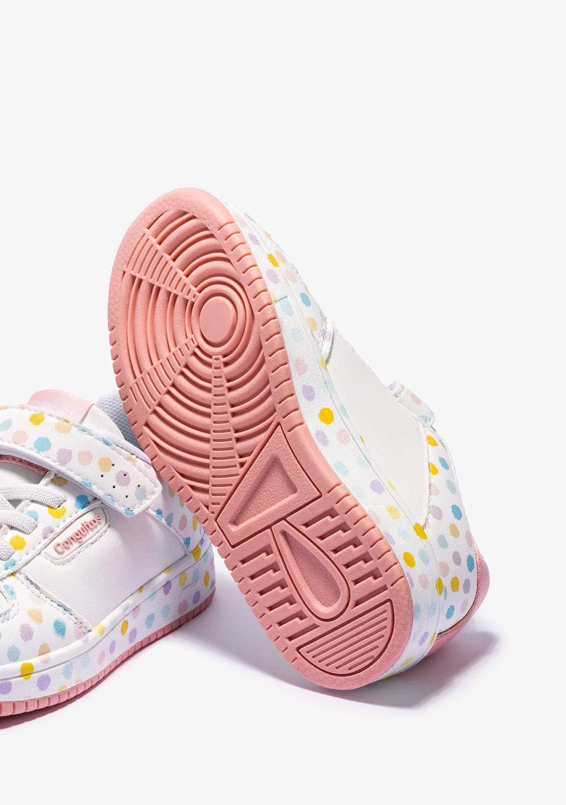 White Dots Elastic Sneakers