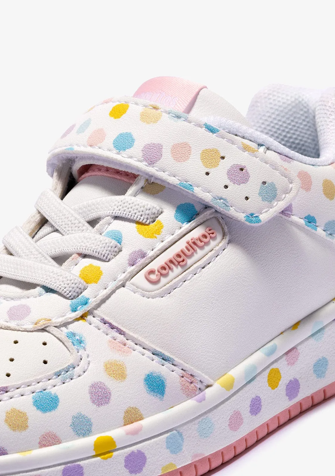 White Dots Elastic Sneakers