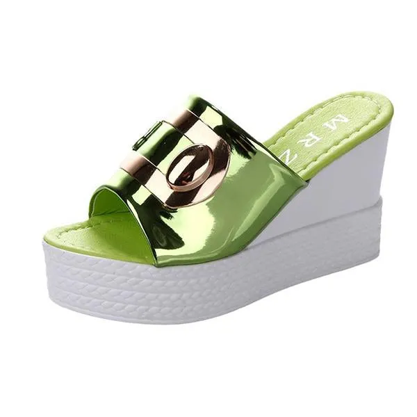 Women's Casual Thick Sole Wedge Slippers 98050426S