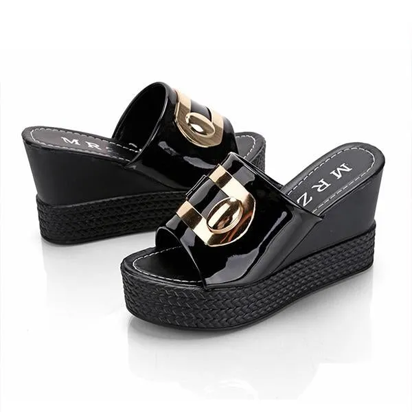 Women's Casual Thick Sole Wedge Slippers 98050426S