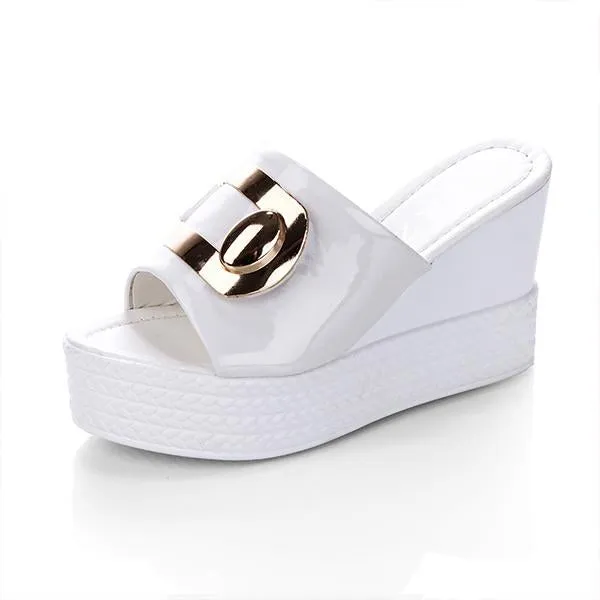 Women's Casual Thick Sole Wedge Slippers 98050426S