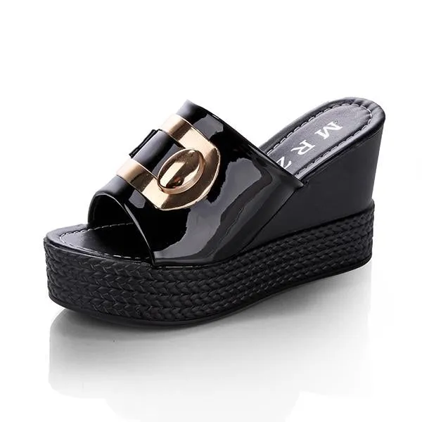 Women's Casual Thick Sole Wedge Slippers 98050426S