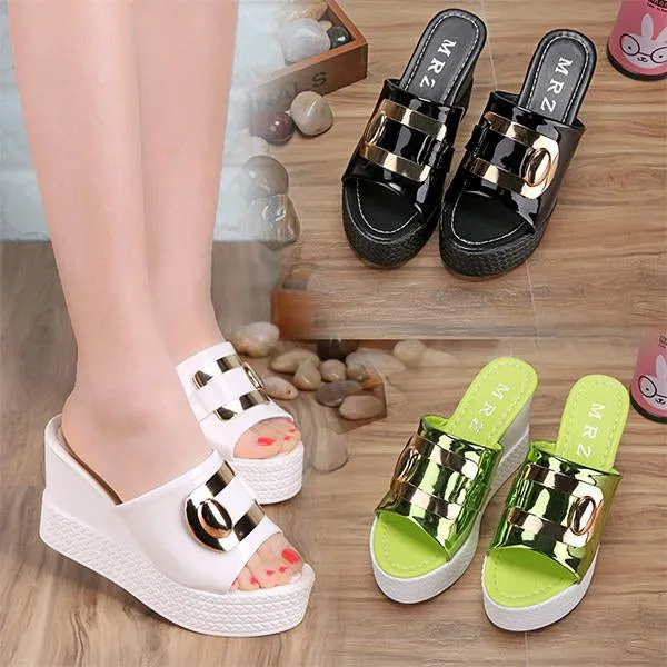 Women's Casual Thick Sole Wedge Slippers 98050426S