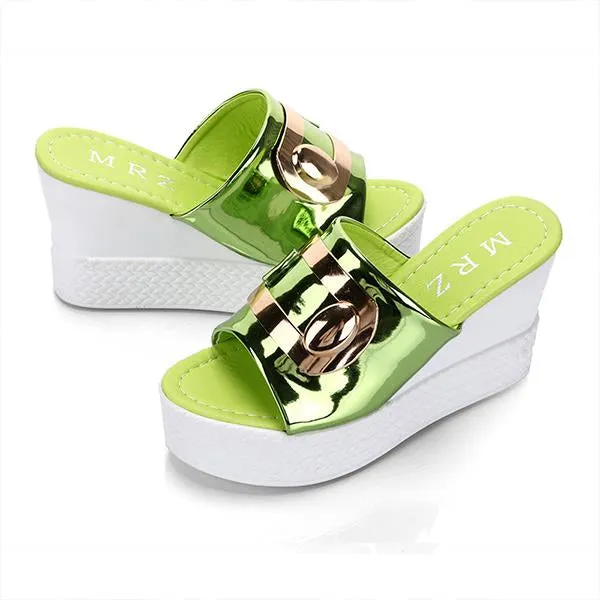 Women's Casual Thick Sole Wedge Slippers 98050426S