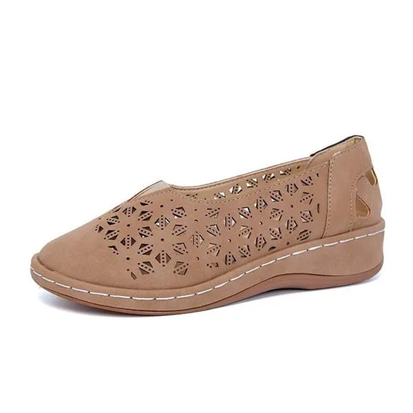 Women's Hollow Round Toe Wedge Sandals 01934354C