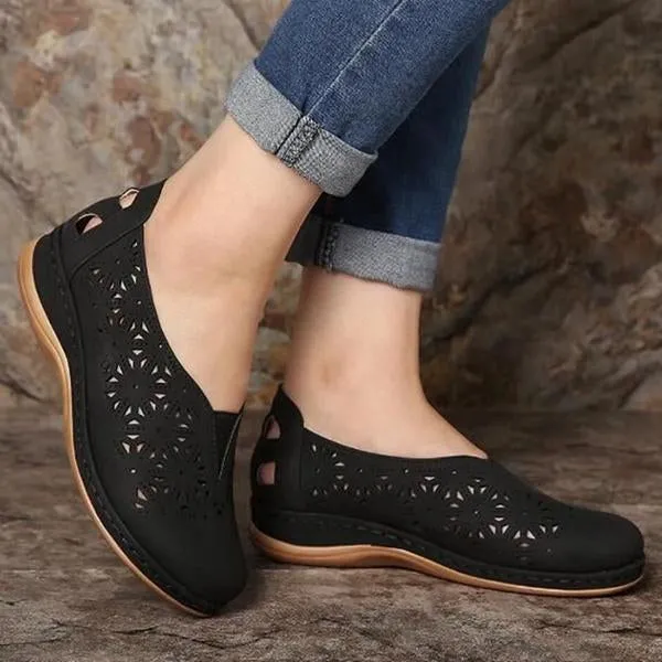 Women's Hollow Round Toe Wedge Sandals 01934354C