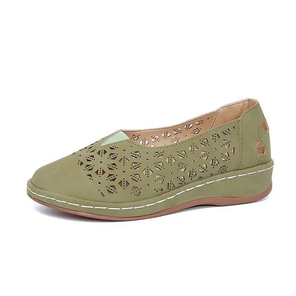 Women's Hollow Round Toe Wedge Sandals 01934354C