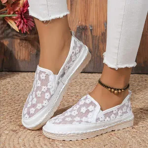 Women's Lace Slip-On Flat Shoes 36643174C