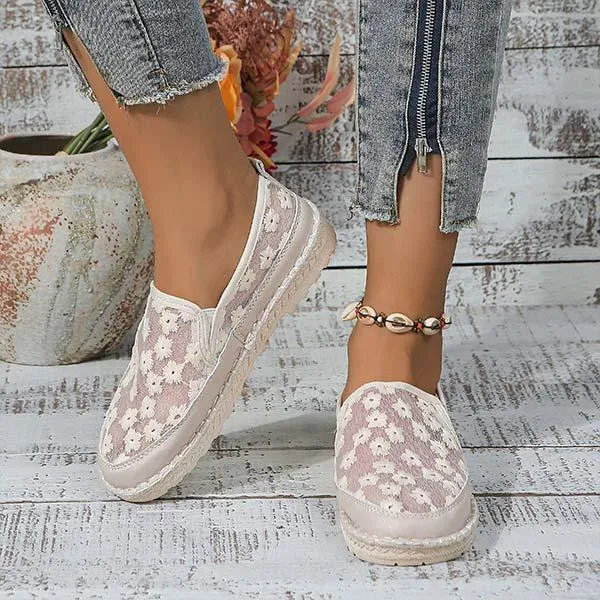 Women's Lace Slip-On Flat Shoes 36643174C
