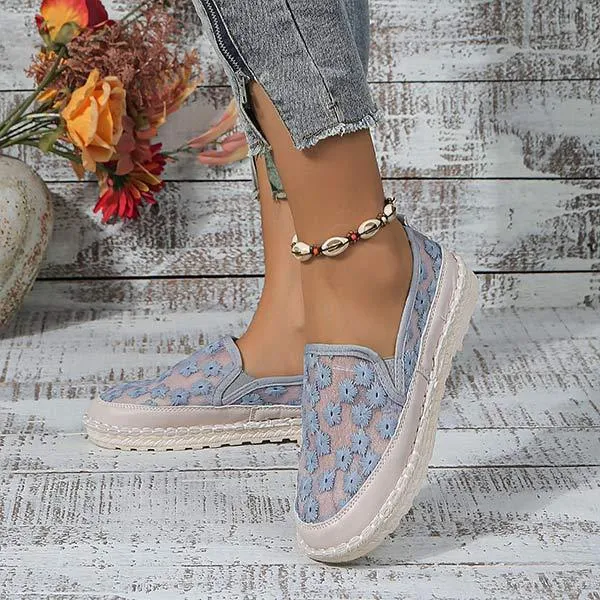 Women's Lace Slip-On Flat Shoes 36643174C