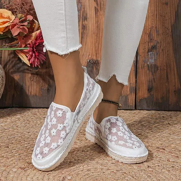 Women's Lace Slip-On Flat Shoes 36643174C